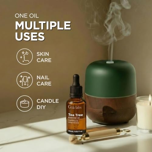 Image of 100% Pure Tea Tree Essential Oil - 1.02 Fl Oz - Tea Tree Oil for Hair, Skin, Diffuser, Aromatherapy & DIY Candle Making Scent