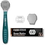 Facón Professional Callus Shaver Remover with 50 Blades, Pedicure Razor for Feet & Hands, Foot Razor for Callus Removal, Callus Blade Remover, Corn Shaver, Surgical Grade Premium Stainless Steel Tool