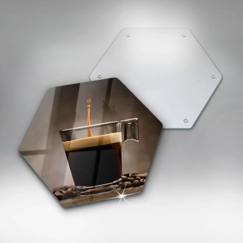 Planche à découper induction 40cm protection plaque cuisson verre motif café