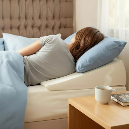 3 Pagen® orthopädisches Keilkissen für Bett und Couch – Reflux Kissen - waschbarer Bezug - Hochlagerung von Beinen oder Oberkörper – Lagerungskissen beugt Schnarchen & Sodbrennen vor – 65x63 cm