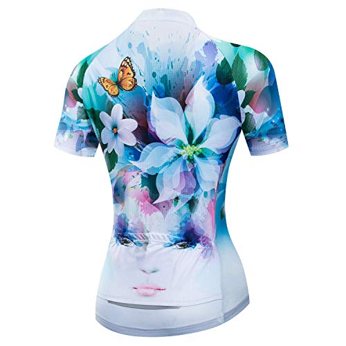 Cycling Jersey Women's Bicycle Tops Breathable Shirt Mountain Clothing Bike Top MTB Road Jersey Short Sleeve Summer Multi XL - Image 2