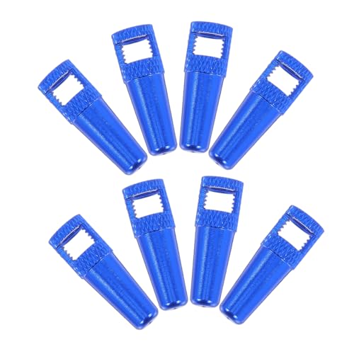 Juego 8 piezas tapas de válvula francesa de aleación de aluminio para bicicletas, tapas de válvula para neumáticos de bicicleta de carretera y montaña, de color azul, fáciles de instalar miniatura 1