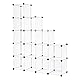 dibea Steckregal aus Kunststoff Schuhregal Aufbewahrungsregal modulares System, mit 16 Fächern á 30x30 cm transparent