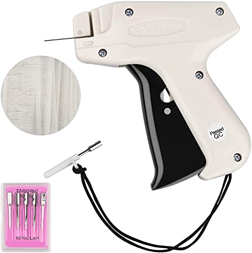 Clothes Tagging Gun with 5000 Barbs Fasteners and 6 Replacement Needles, Standard Clothing Garment Price Label Tagging Tag Gun Perfect for Shops, Retailers, Warehouses and Family Yard Sale
