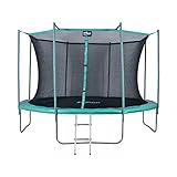 Froggi Sky - Trampoline d'Extérieur pour Enfant XT-F0604 - Trampoline Rond avec Filet de Sécurité, Échelle et Coussin de Protection - Acier Galvanisé/Polyéthylène - Support Jusqu'à 75kg - Ø 183cm