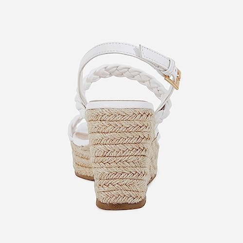 Image of Womens Espadrille Wedge Sandals Platform Braided Open Toe High Heel Ankle Strap Buckle Summer Causal Dress Shoes