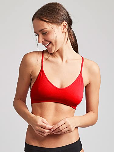 Image of Kalon Women's 4 Pack Racerback Sports Bralette Seamless Wireless Comfort Bra