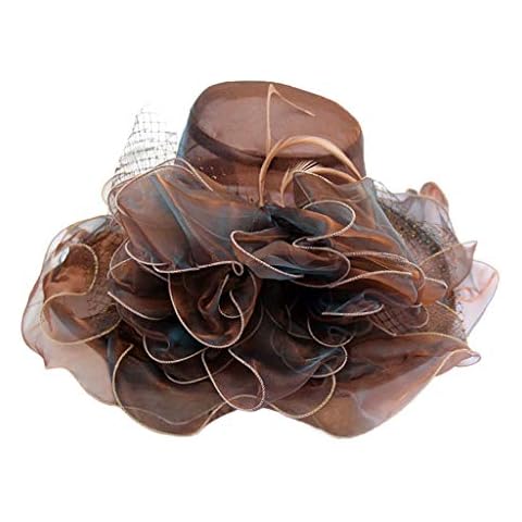 Elegant Bowler Hat with Lace Bowknot Cover