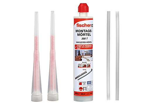 Fischer Montagemörtel 300 T, 1 Kartusche 490 g, 2x FIS Statikmischer, 2x Mischer Verlängerung