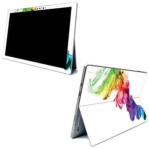 Image of MightySkins Carbon Fiber Skin for Microsoft Surface Pro 7 - Rainbow Smoke | Textured Carbon Fiber Finish | Easy to Apply, Remove, and Change Styles | Made in The USA