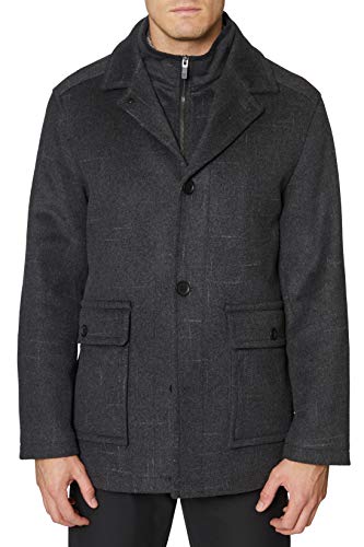 Hickey Freeman Men's Brushstroke Coat, Grey, Medium