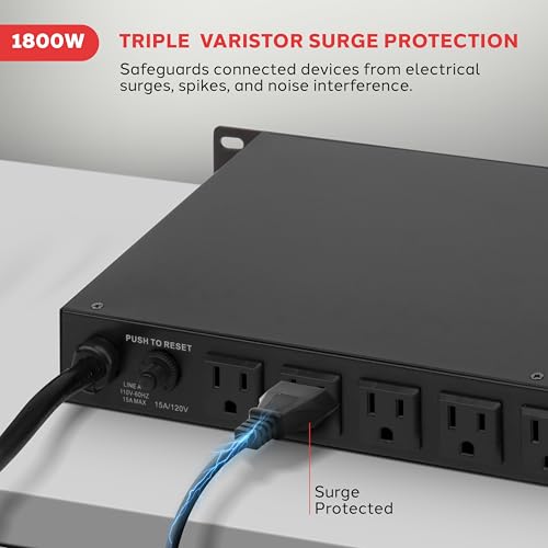 Pyle PCO800 8-Outlet Rack Mount Power Conditioner thumb #3