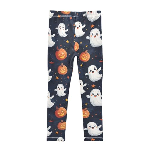 Boccsty Cartoon Halloween Ghost Patten Girls Leggings Kids Yoga Pants Dance Active Tights 4T2