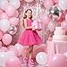 Felix & Flora Toddler Girls Hot Pink Dress Shoes Size 9 Flower Girl Mary Jane Ballet Flats for Wedding Party