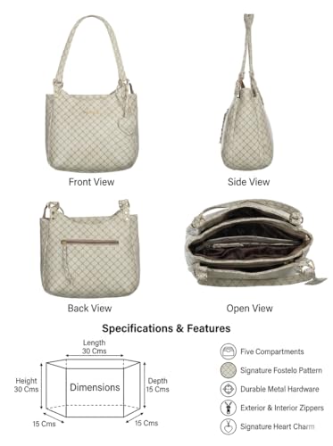 Image of Fostelo Women's Blossom Luxe Satchel Tote Handbag for Women | Ladies Purse | Stylish Shoulder Bag | Gift For Women