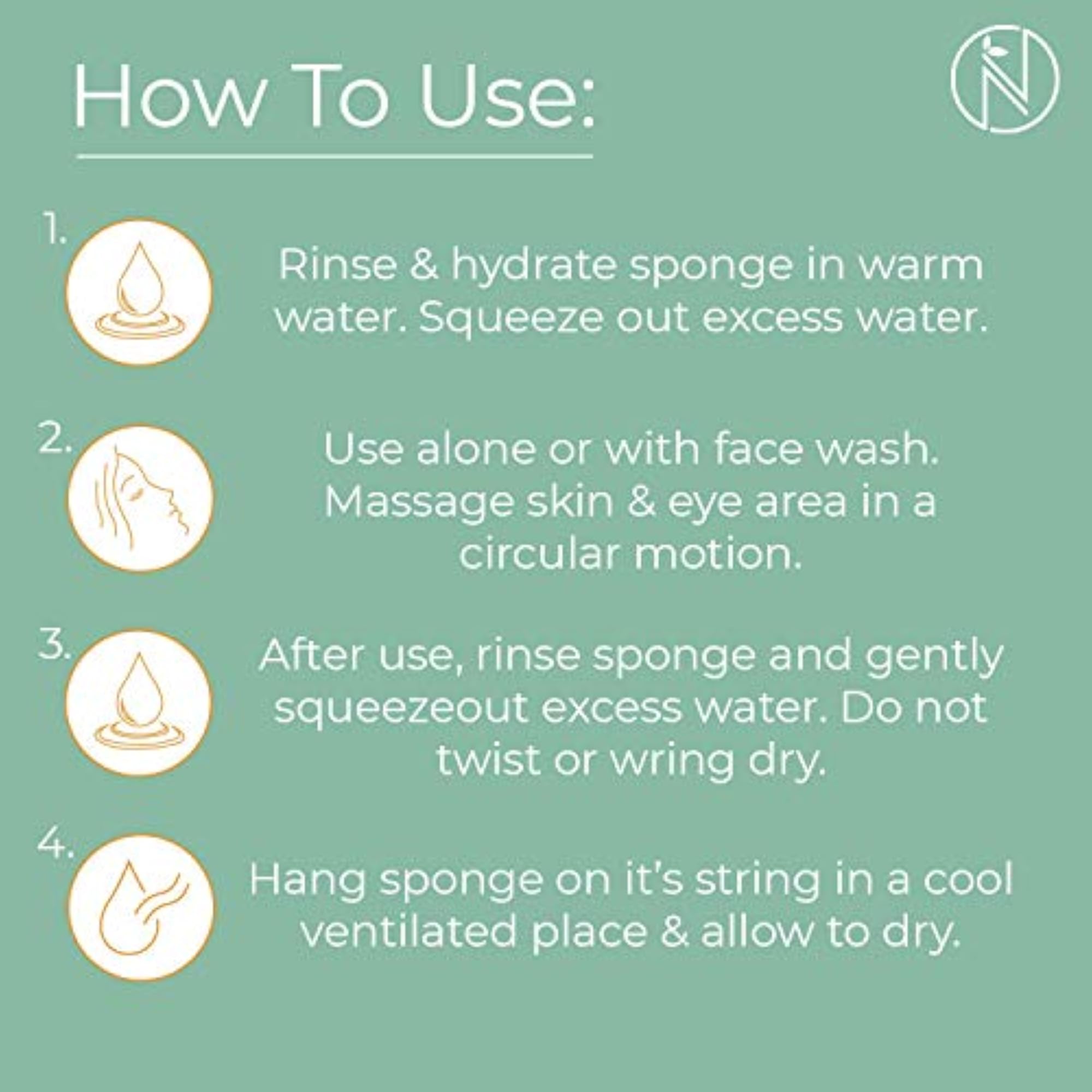 Natural Konjac Sponge, Vegan Exfoliating Tool