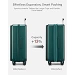 Hanke Hardside Expandable Large Checked Luggage, 28 Inch Top Opening Trunk Luggages with Spinner Wheels, All-PC Hard Shell Suitcase, Lightweight TSA Approved (Blackish Green, 120L) - Image 3