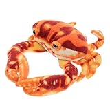 Milisten Peluche Relleno de Cangrejo Realista para Niños 27 Cm y Diseño Educativo y Marina Adecuado para Habitaciones y Juegos Infantiles