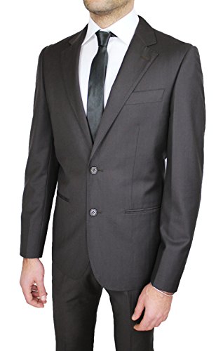  Abito Completo Uomo Sartoriale Marrone Slim Fit Aderente Nuovo Elegante Cerimonia (56)