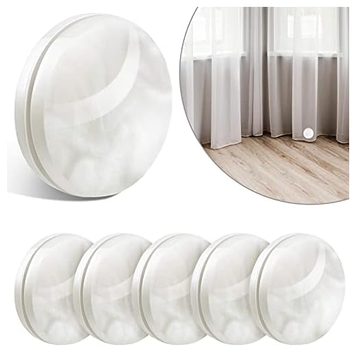 6 Imanes de Pesos Magnéticos de Cortinas Colgantes Inferiores Impermeables de Cortina de Ducha para Cortina de Ventana de Ducha Mantel Forro de Cortina para Evitar Que se Sople (Blanco)