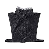  1stk Falscher Kragen Weißer Spitzenschal Braut Weißer Spitzenkragen Fake-Kragen Mit Rollkragen Antike Spitzenkragen Pullover Schals Für Frauen Abnehmbar Chiffon Chef Zubehör Damen