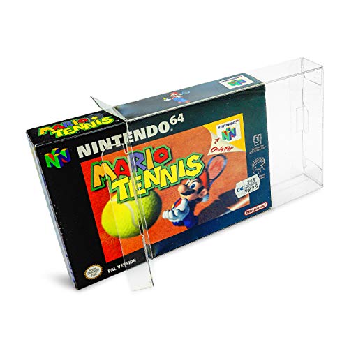10 x Klarsicht Schutzhüllen für Nintendo 64 OVP 0,3mm N64 Passgenau und Glasklar-PET-Reset Retro Game Protectors-cases-box-Staubdicht-UV-Schutz Cover