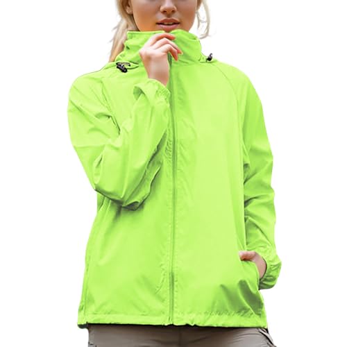 Sun Protection Jacket for Women UPF50+ UV Long Sleeve Zipper Shirts Lightweight Quick Dry Workout Tops(Green,XX-Large)