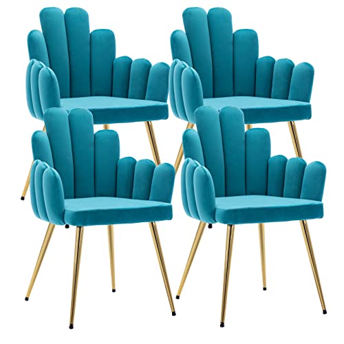 Wahson Sillas De Comedor Terciopelo Juego De 4 Sillas Ocios De Salón Elegantes Con Respaldo De Diseño, Sillas De Cocina Modernas Patas Doradas Para Sala De Estar Hogar, Azul Wahson Sillas De Comedor Terciopelo Juego De 4 Sillas Ocios De Salón Elegantes Con Respaldo De Diseño, Sillas De Cocina Modernas Patas Doradas Para Sala De Estar Hogar, Azul