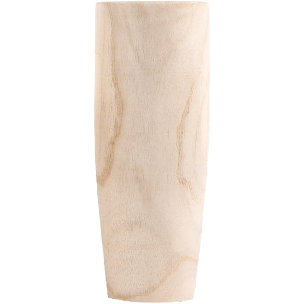 Vase à fleurs en bois pour décoration de table de salon chaleureuse