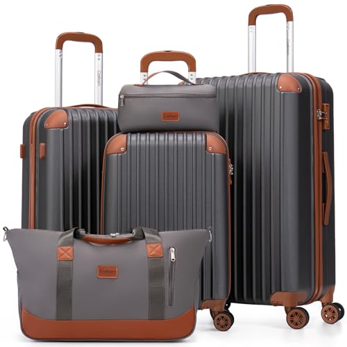 Image of Cosbarn Luggage Sets, Lightweight Durable Hardshell, 5 piece Suitcase Sets