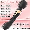 PQKuss Doppelkopf Vibratoren Dildo Vibration für Frauen Solo Sexspielzeug mit 10 10 Vibrationsmodi Doppelmotor G Spot Vibrator Klassischevibratoren Analvibratoren für Frauen und Paare Schwarz #2