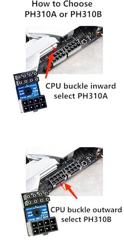 Adaptador de alimentación CPU 8 pines con giro 180 grados miniatura 3