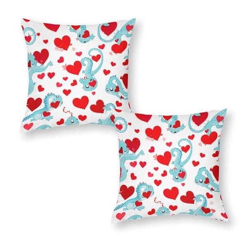 RKJVB �N�b�V�����J�o�[ 2���Z�b�g 30.54cmx30.54cm Love Little Dragon ���J�o�[ ���������`���J�o�[ �\�t�g ���K �N�b�V�����P�[�X �\�t�@/�x�b�h/�Q��/���r���O���[��/�I�t�B�X�p