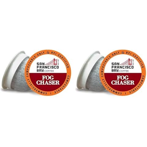San Francisco Bay Compostable Coffee Pods - Fog Chaser (12 Ct) K Cup Compatible including Keurig 2.0, Medium Dark Roast (Pack of 2) Cover