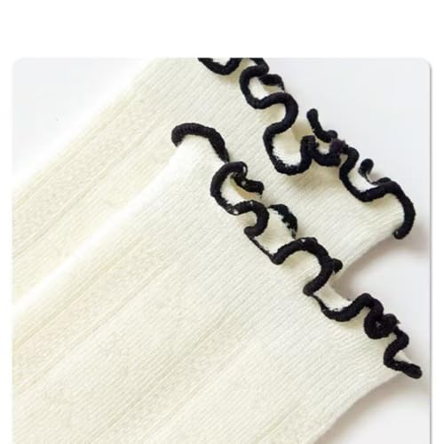 5-Pack Girl Ruffle Socks Versatile Girls Frilly Dress Crew Socks for Daily Wear or Gifts3