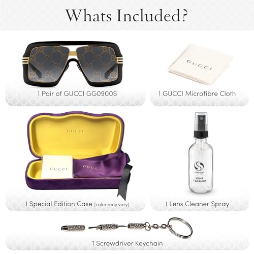Gucci GG0900S Designer Flat Top Mask Logo Lenses Sunglasses Eyewear with Non-Polarized Lenses - Epitome of Style3