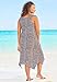 Swimsuits For All Swim 365 Women's Plus Size Sharktail Beach Cover Up - 14/16, Multi Textured Palms
