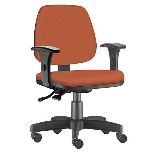 Cadeira Giratória Job Executiva Ergonômica Escritório Suede Laranja - Lyam Decor