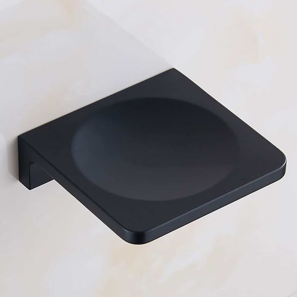 Wandmontierter Seifenhalter aus Metall, Schwarze Seifenschale zur Wandmontage, Duschschale for Badezimmer und Küche – Seifenablage mit Bohrmontage kann auf jeder sauberen, flachen, glatten Oberfläche