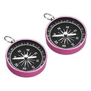 PATIKIL Pocket Compass, Sports Navigation Compass with Key Ring for Outdoors Camping Hiking