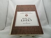 How to listen (Personal success program) B0007FB980 Book Cover