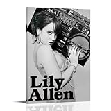 YRWOERHWER Lily Allen Poster mural sur toile pour salon, chambre  coucher, 40 x 60 cm, style cadre