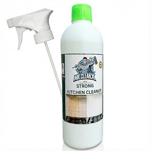 Image of Strong Kitchen Cleaner Spray - Removes Hard Oil Stains | Greasy Stovetops | Greasy Exhaust Fan | Chimney Cleaner | Plant-Based Formula| 500ml