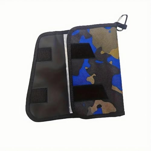 Tgpiao soft bait organizer2024 Bolsa Organizador para Señuelos de Pesca, Camuflaje Azul