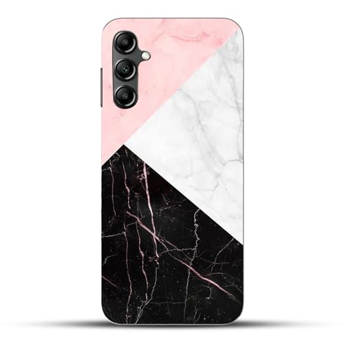 Image of COLORflow Back Cover Compatible with Samsung Galaxy A14 5G / 4G | Beautiful Black White Pink Marble | Designer Printed Hard CASE Bumper Back Cover Compatible with Samsung Galaxy A14 5G / 4G