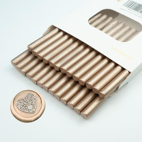 Bâton de cire, Ioggtser 26 PCS mini Pistolet à colle Bâton de cire d'étanchéité pour tampons de cire, Bâtons de cire à cacheter pour invitations de...