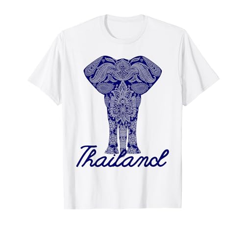 Camiseta de recuerdo de elefante de Tailandia Camiseta