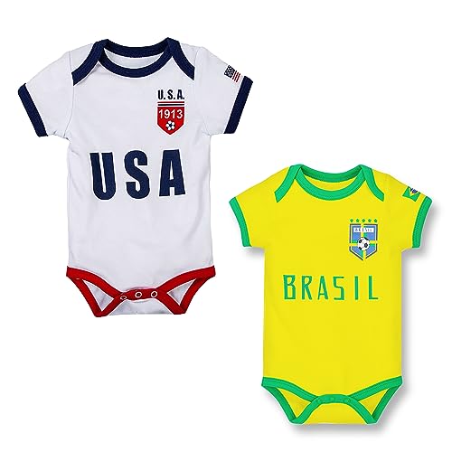 Image of Cnins Sporty Baby Bodysuit 0-24M, Soccer-Themed Infant Onesie for Game Days, Family Matching Outfits, Party & Gift
