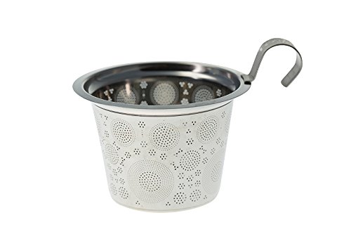 Eigenart Teaeve Tazza Da Tè Poppy A Doppia Parete | 350ml Con Colino In Acciaio E Coperchio In Porcellana - Confezione Regalo