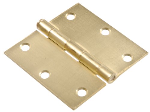 Hardware Essentials 852608 Residential Square Corner Door Hinges with Removable Pin Satin